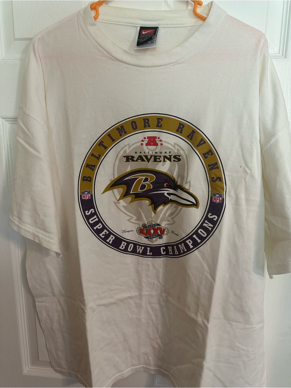 Nike White Baltimore Ravens Super Bowl Champions Graphic Tee
